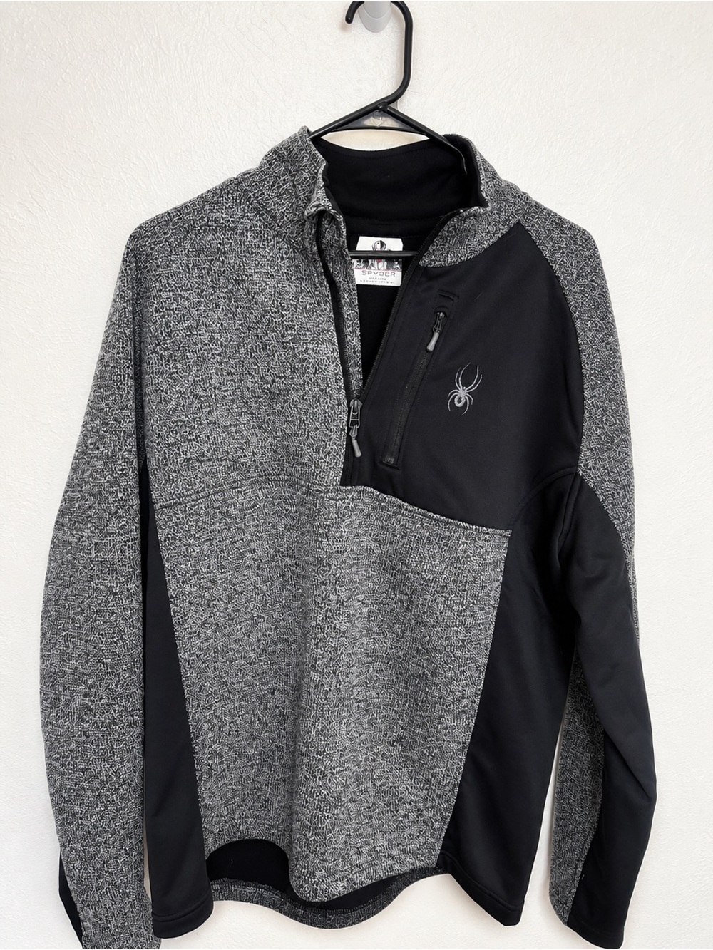 Spyder Men's Gray & Black Half-Zip Performance Pullover